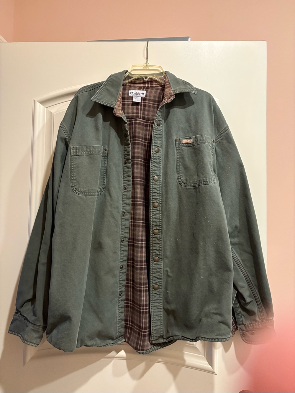 Carhartt Olive Green Canvas Lined Field Jacket